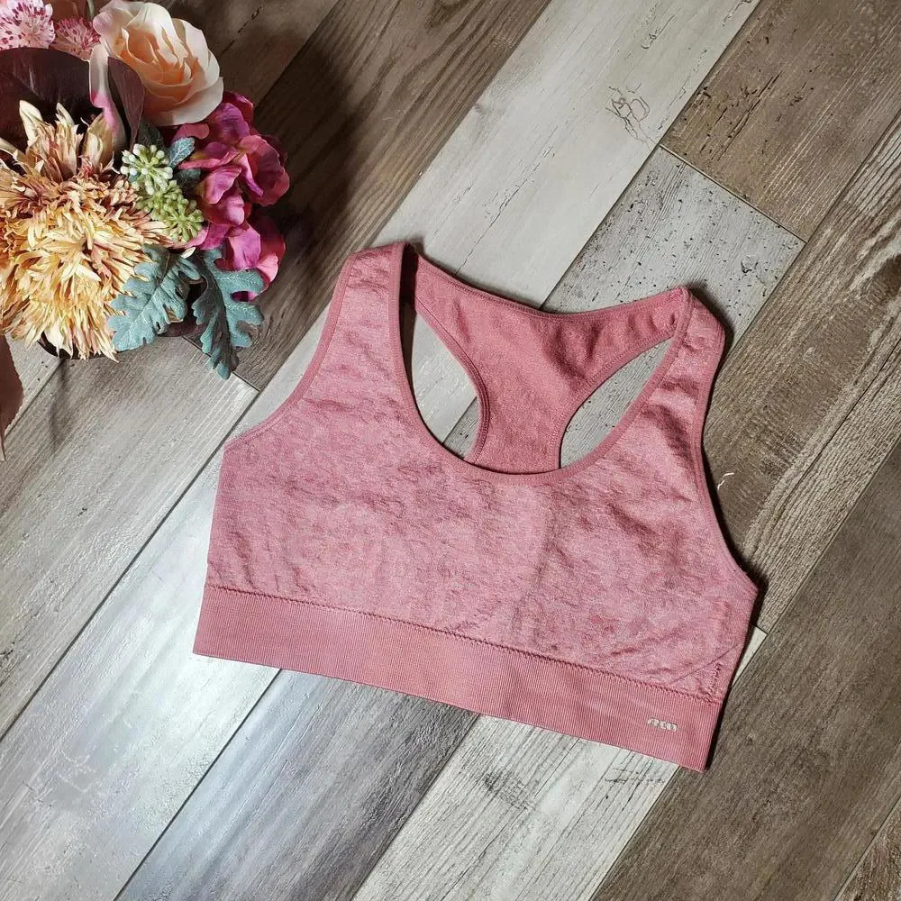 RBX Dusty Rose Medium Impact Women's Sports Bra Size Large